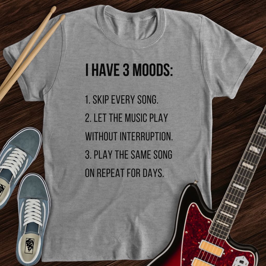 3 Music Moods Tee