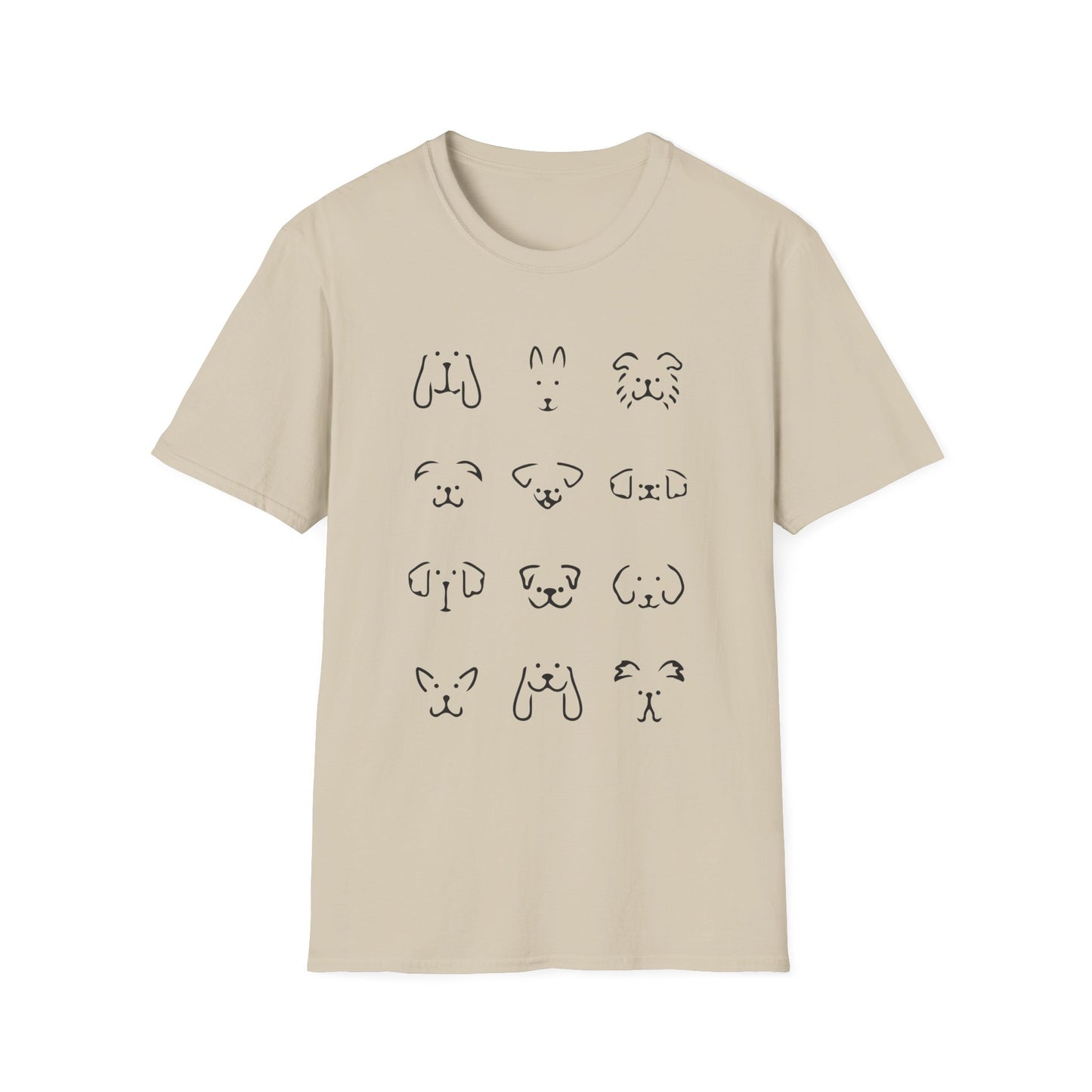 Minimalist Dog Faces Tee