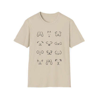 Minimalist Dog Faces Tee