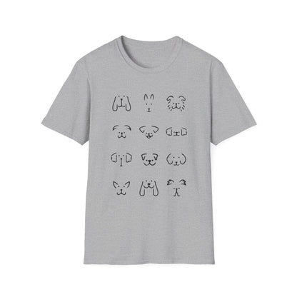 Minimalist Dog Faces Tee