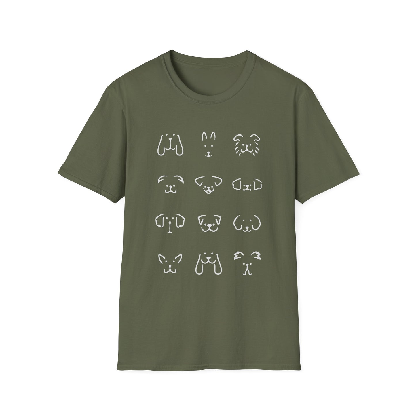 Minimalist Dog Faces Tee