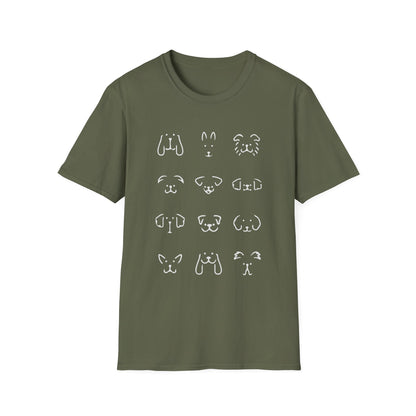 Minimalist Dog Faces Tee
