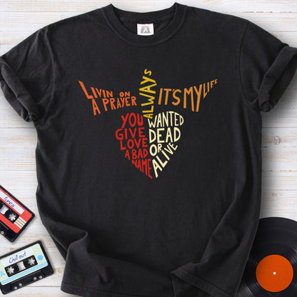 Rock Lyrics Heart Tee