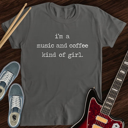 Music & Coffee Girl Tee