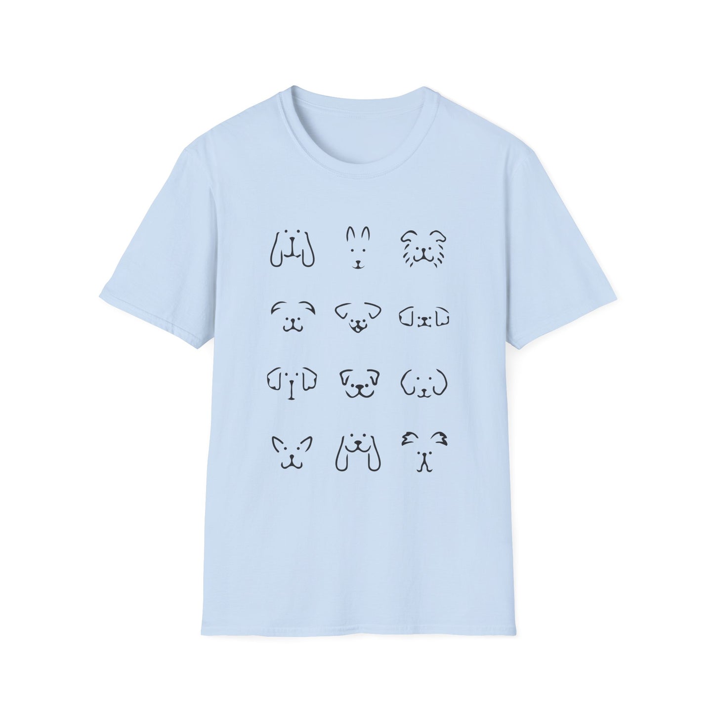 Minimalist Dog Faces Tee
