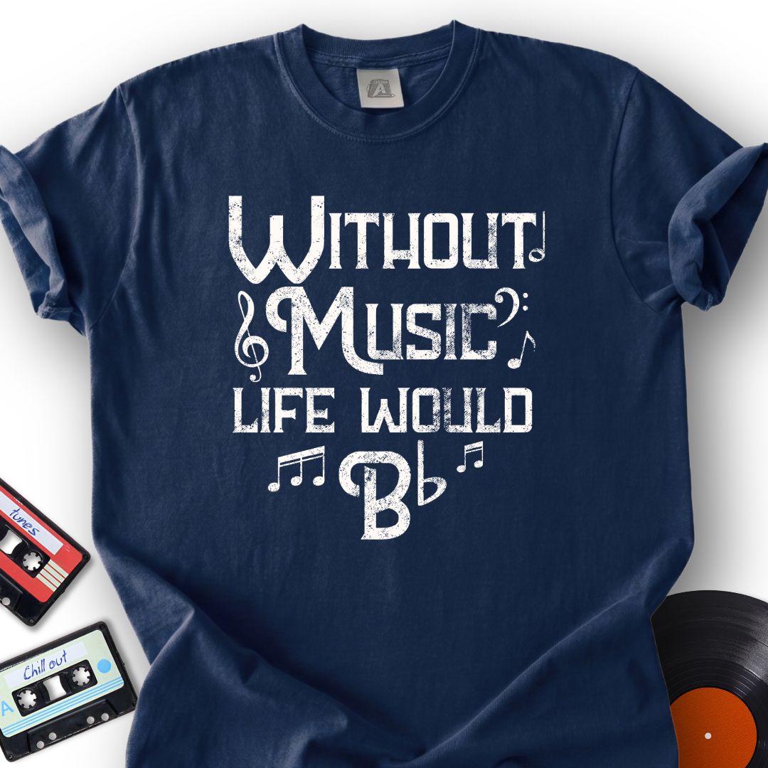 No Music, Just Flat Tee