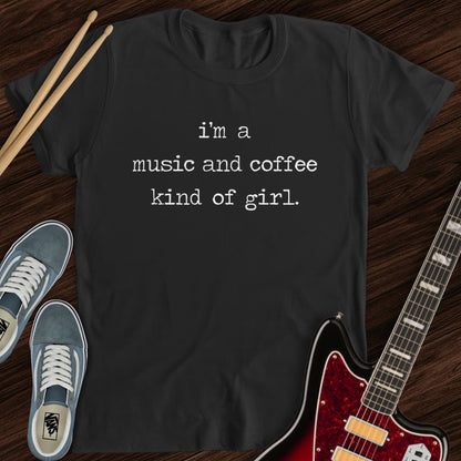 Music & Coffee Girl Tee