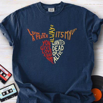 Rock Lyrics Heart Tee