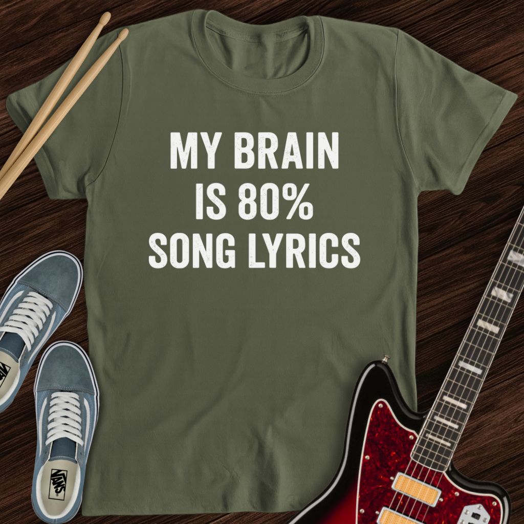 Lyrics Brain Tee