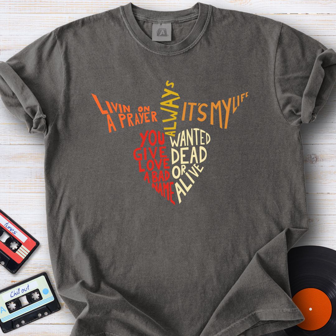 Rock Lyrics Heart Tee