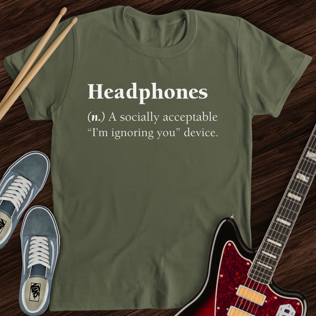 Headphones (n.) Tee