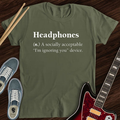 Headphones (n.) Tee
