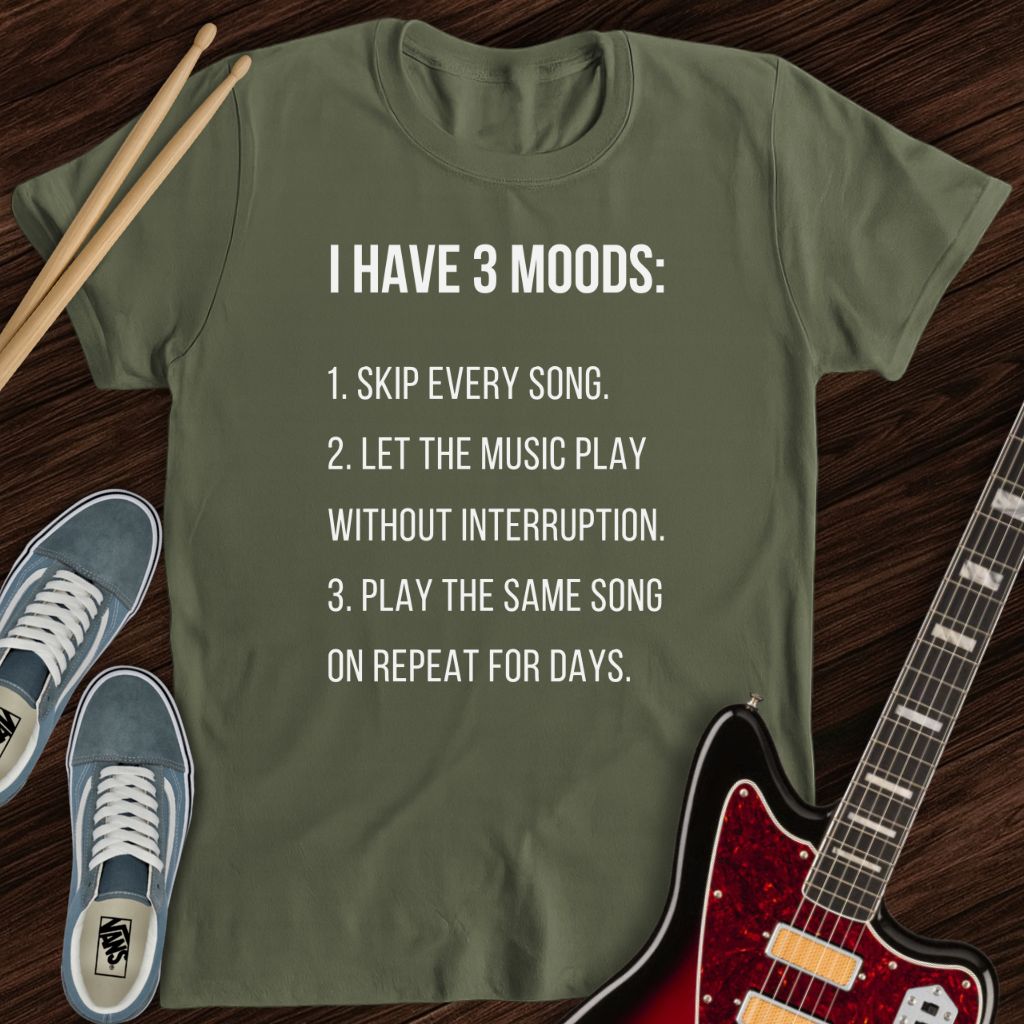 3 Music Moods Tee