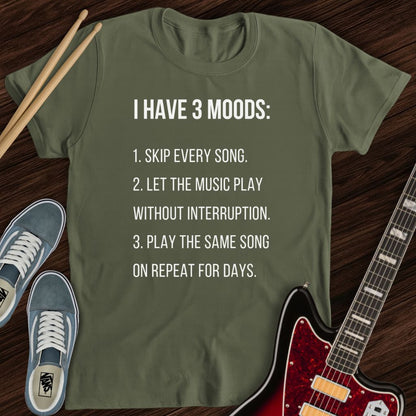3 Music Moods Tee