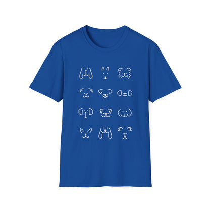 Minimalist Dog Faces Tee