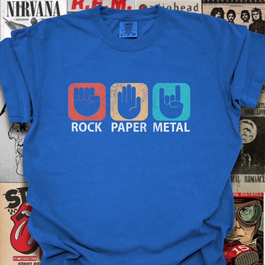 Rock, Paper, Metal Tee