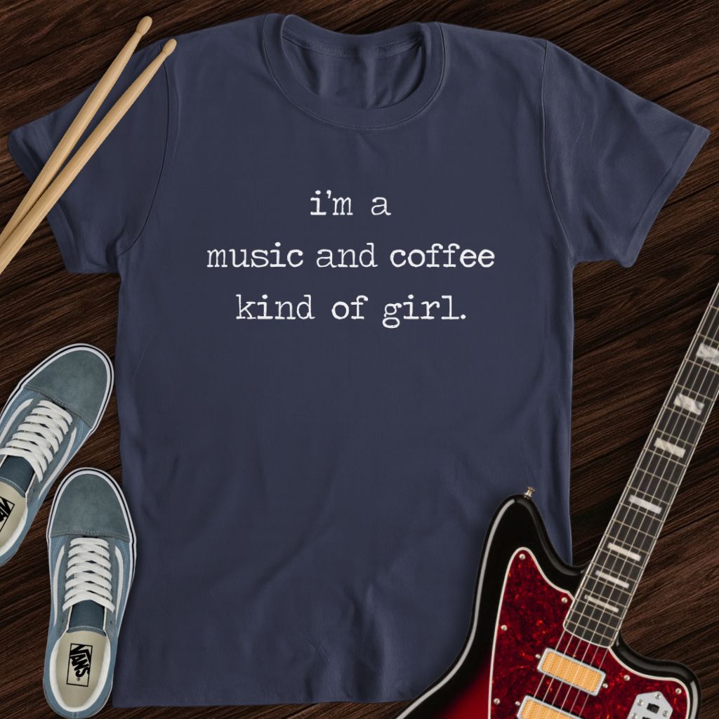 Music & Coffee Girl Tee