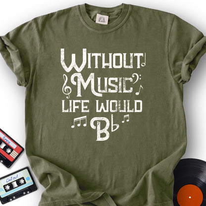 No Music, Just Flat Tee