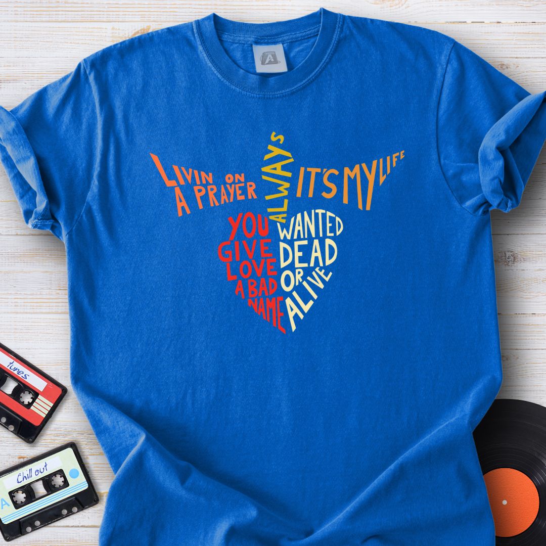 Rock Lyrics Heart Tee