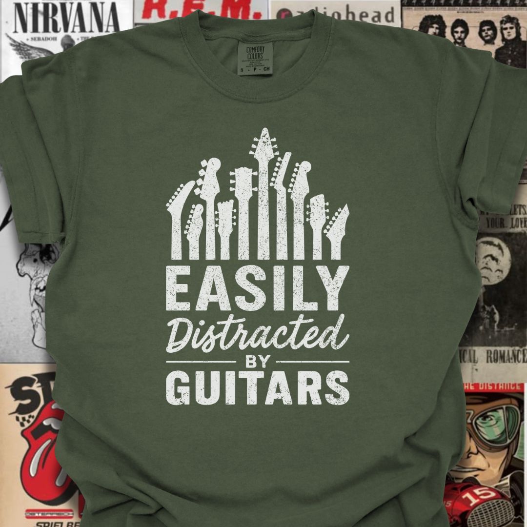 Guitar Distracted Tee