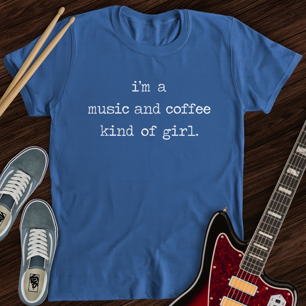 Music & Coffee Girl Tee