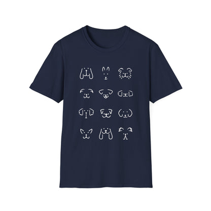 Minimalist Dog Faces Tee