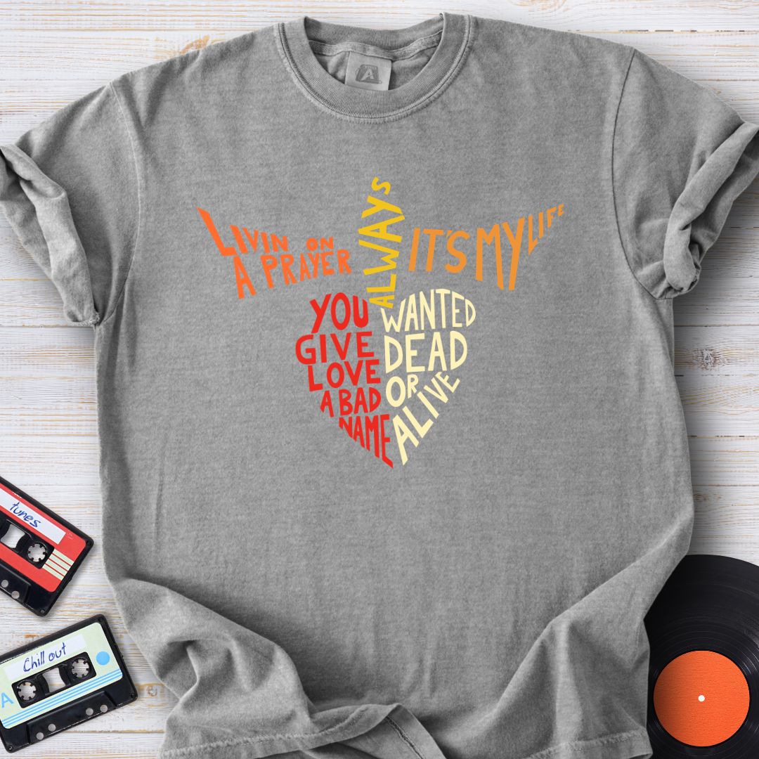 Rock Lyrics Heart Tee