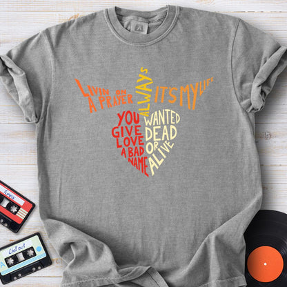 Rock Lyrics Heart Tee
