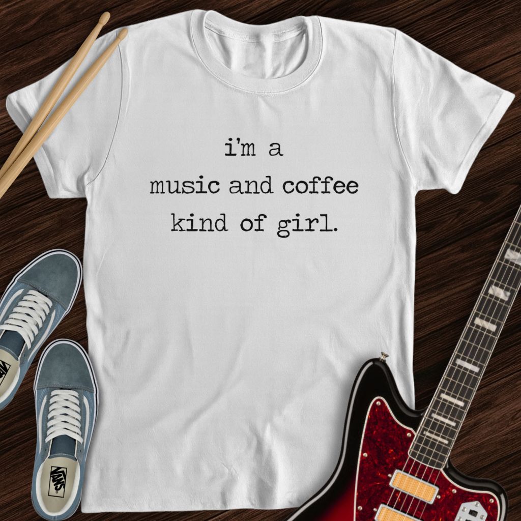 Music & Coffee Girl Tee