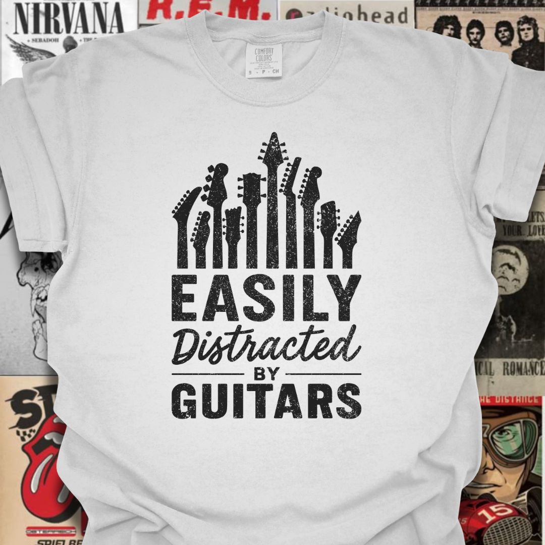 Guitar Distracted Tee