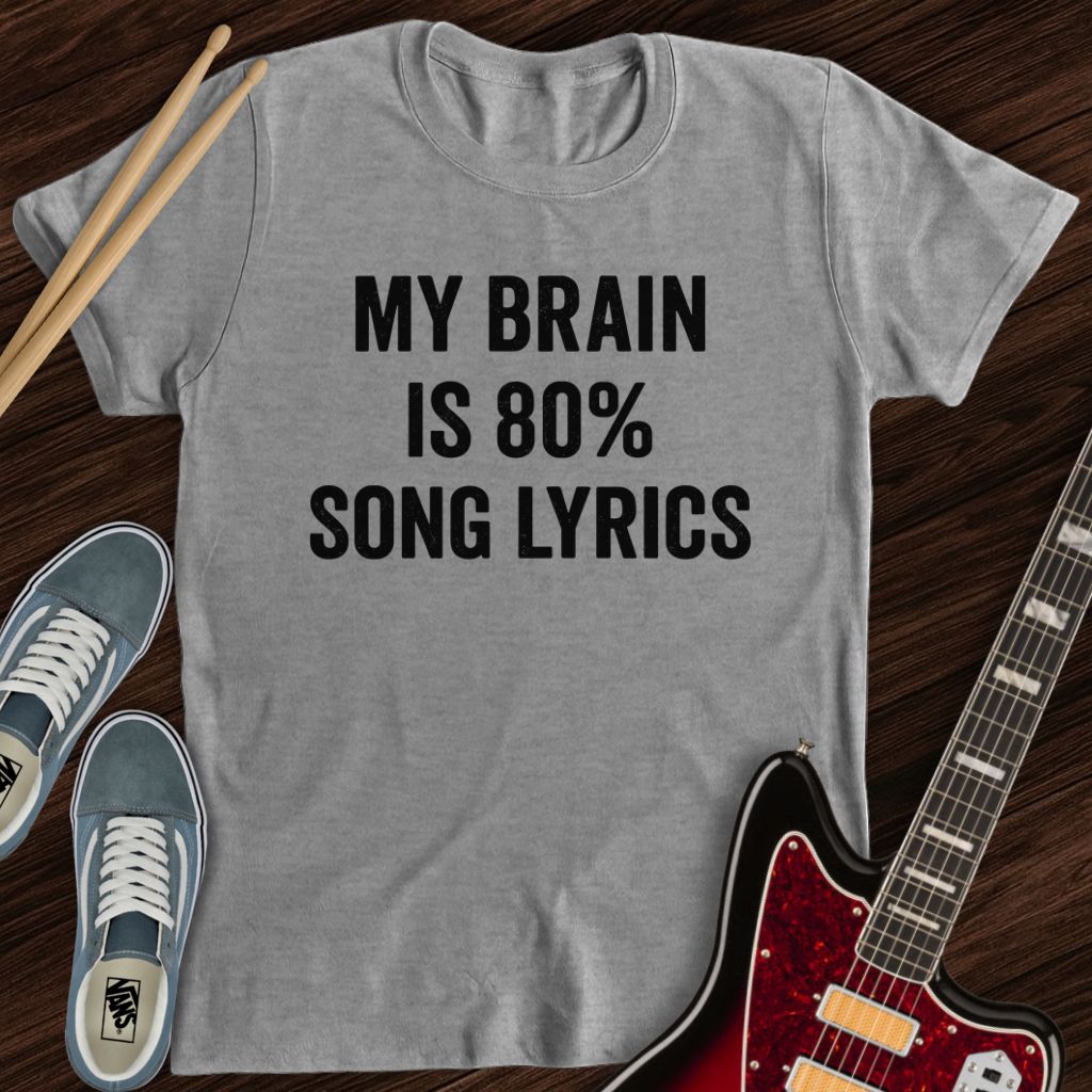 Lyrics Brain Tee