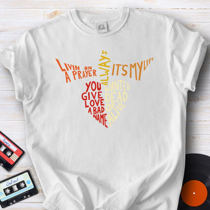 Rock Lyrics Heart Tee