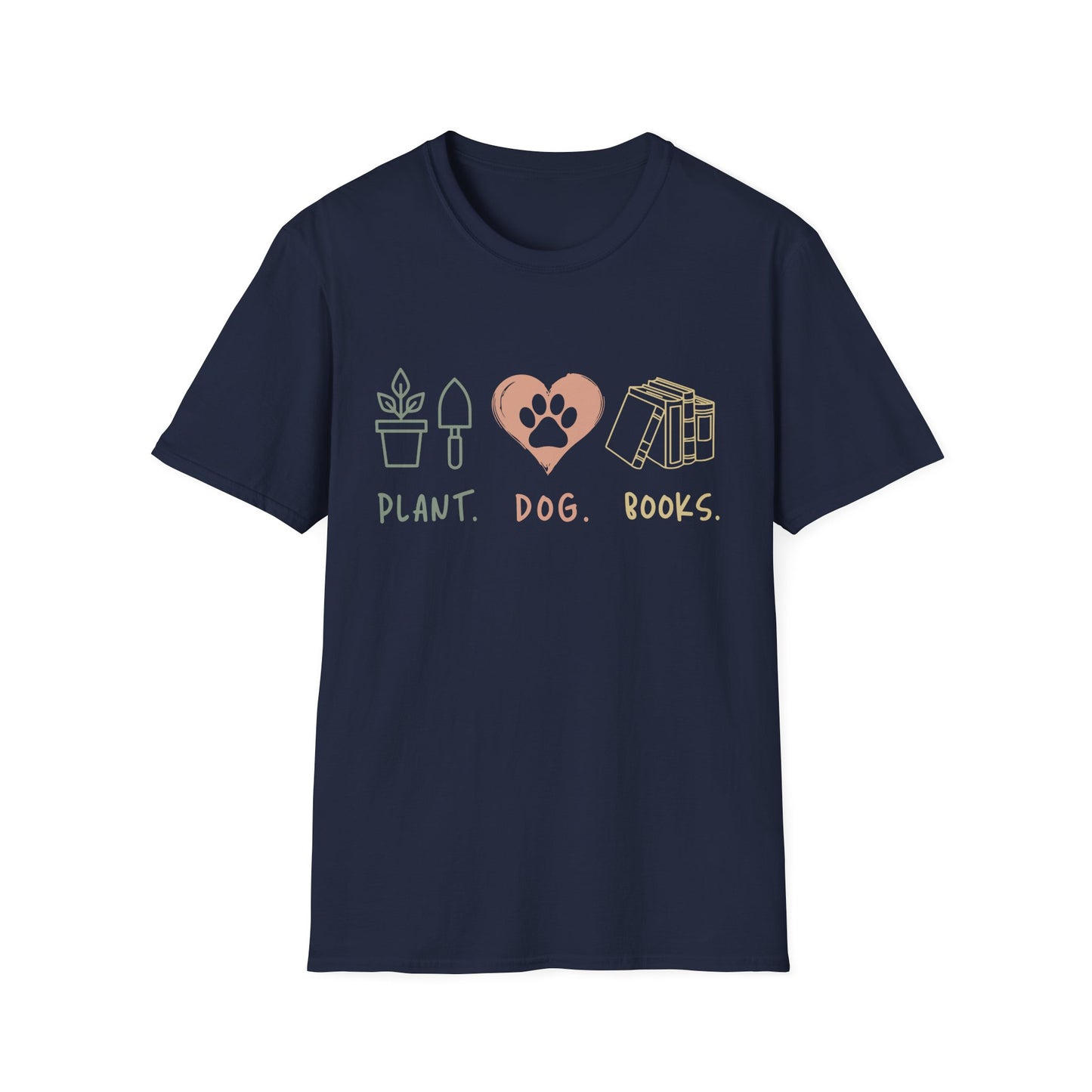 Plant. Dog. Books. Tee