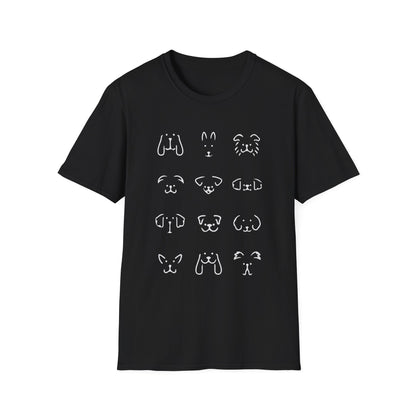 Minimalist Dog Faces Tee