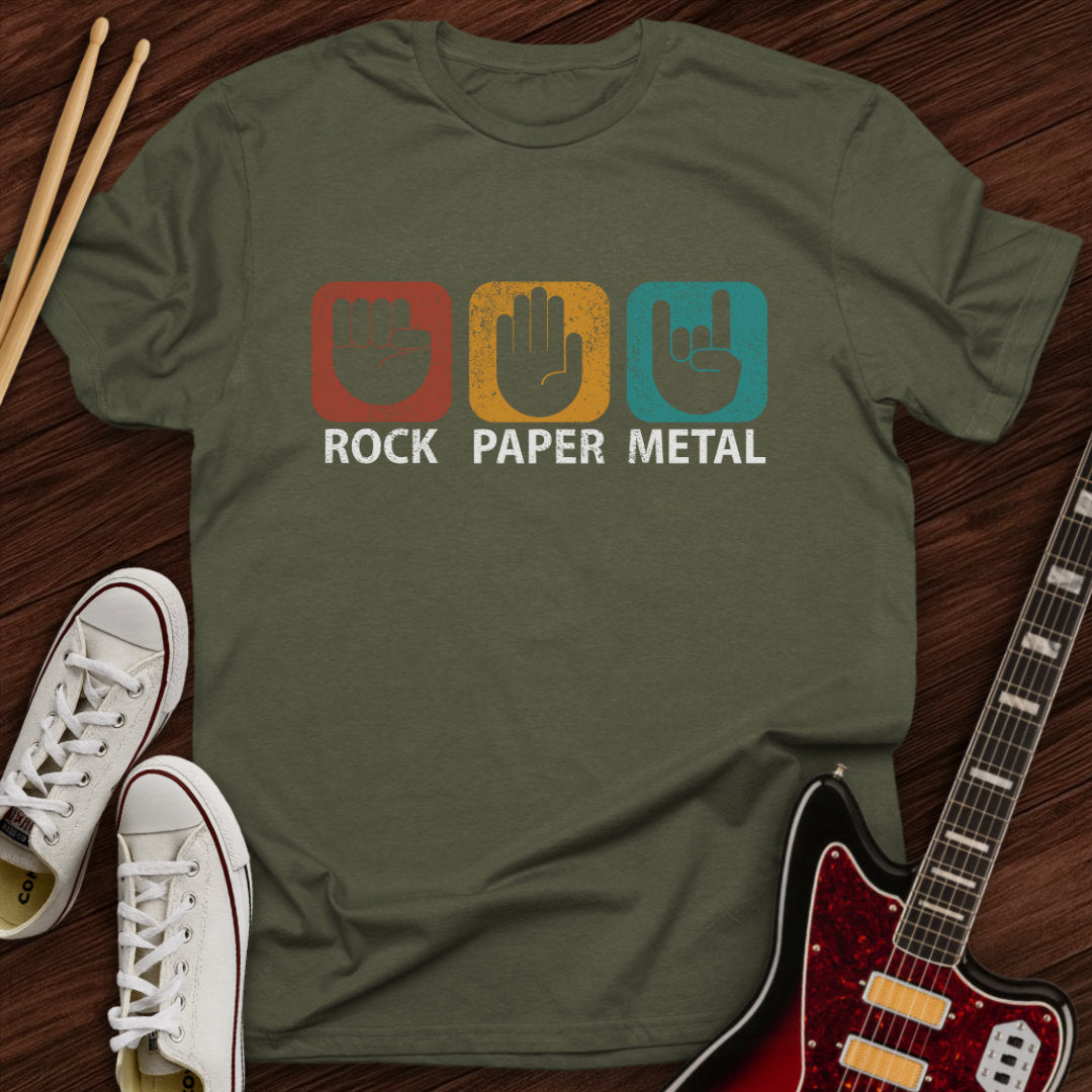 Rock, Paper, Metal Tee
