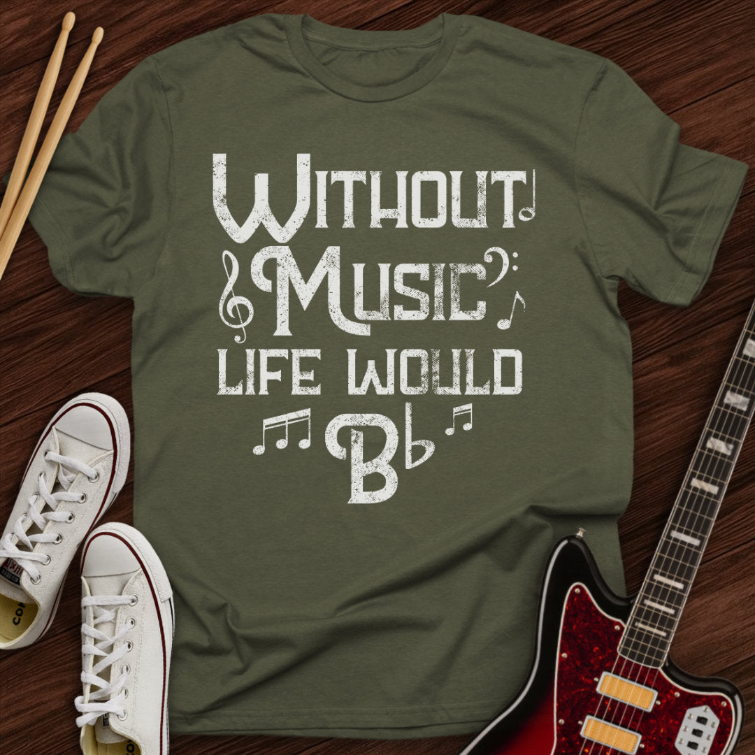 No Music, Just Flat Tee