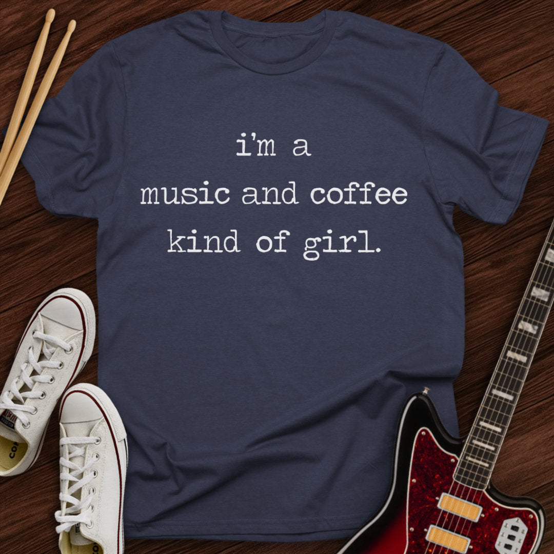 Music & Coffee Girl Tee