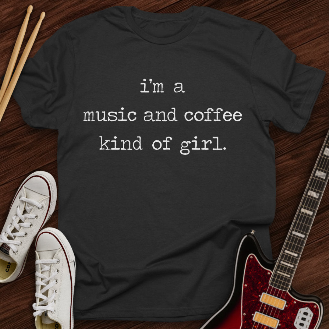 Music & Coffee Girl Tee