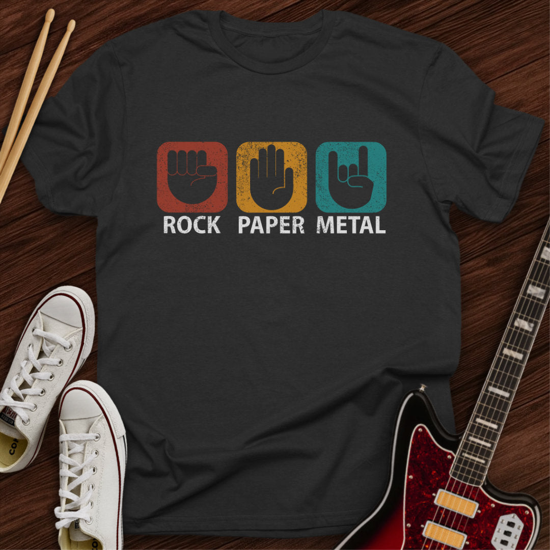 Rock, Paper, Metal Tee