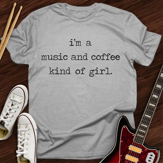 Music & Coffee Girl Tee