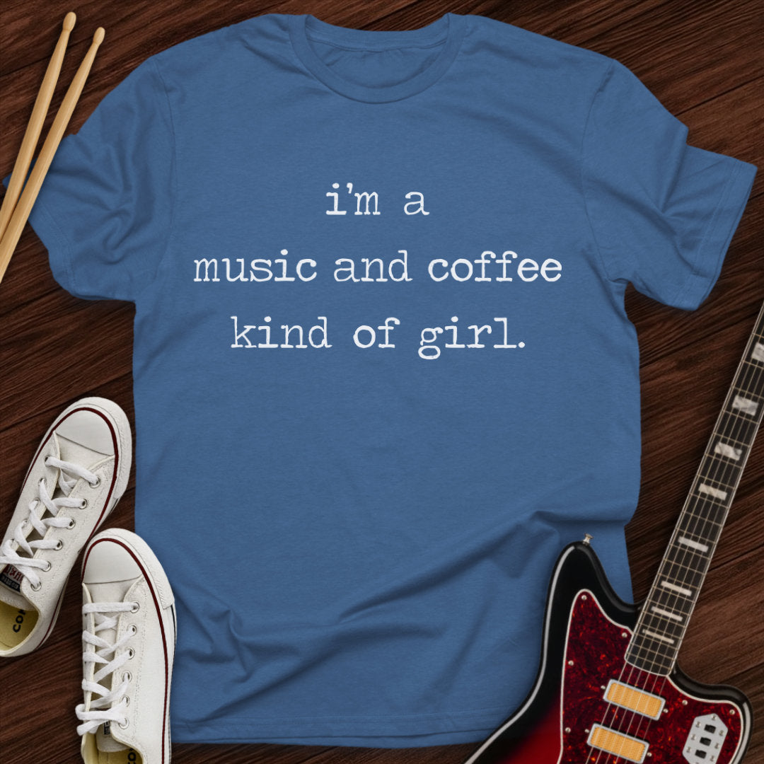Music & Coffee Girl Tee